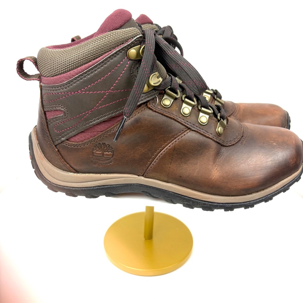 Timberland Women's Norwood Mid Waterproof Leather Hiking Boots, Dark Brown SZ 7